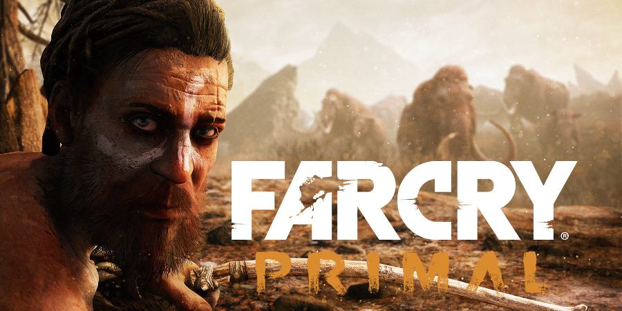 Таккар - главный герой игры Far Cry Primal с копьем в руках