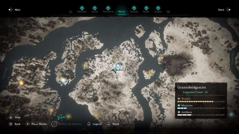 Скриншот одной из карт игры Assassin’s Creed Valhalla