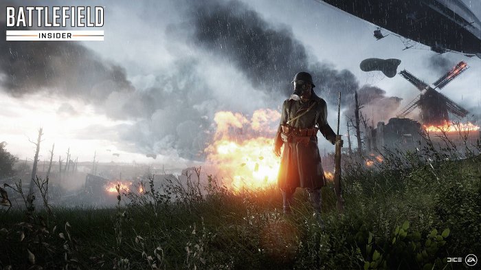 Скриншот игры Battlefield 1 - изображен одинокий солдат в поле