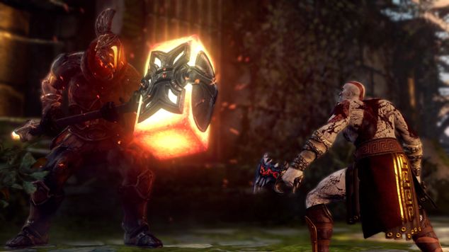 Скриншот игры God of War: Ascension - Кратос сражается с противником