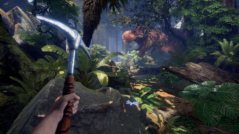 Игра про динозавров для шлема виртуальной реальности