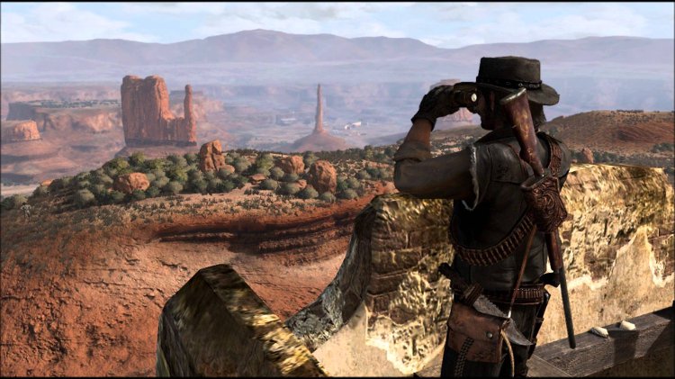 Главный герой Red Dead Redemption поправляет шляпу
