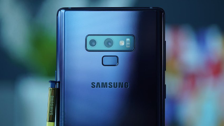 Galaxy Note 9 вид сзади и вид камеры