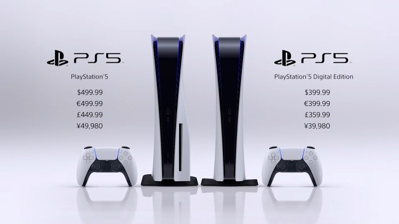 Скриншот прайс-листа на PlayStation 5 