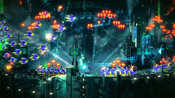 Снимок геймплея игры Resogun
