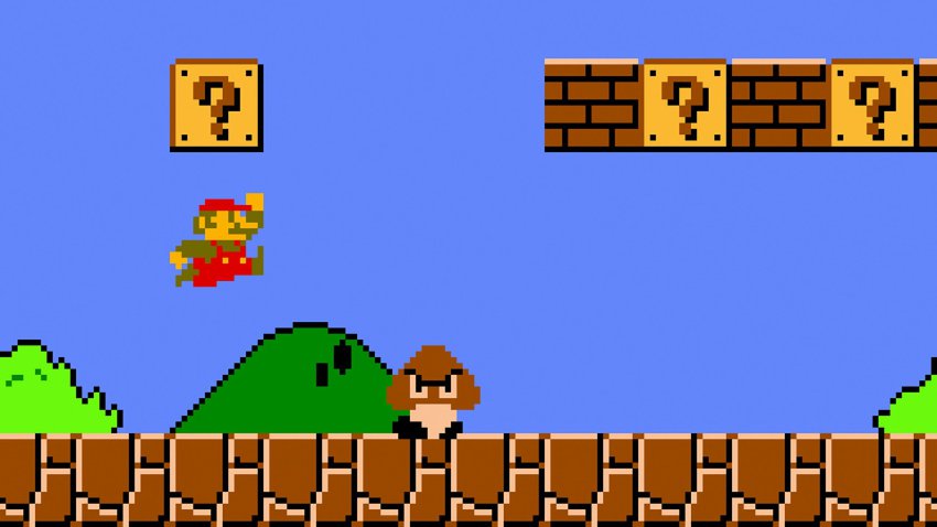 Кадр из легендарной игры Mario Bros 1985