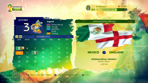 Картинка к обзору игры 2014 FIFA Word Cup Brazil - главное меню