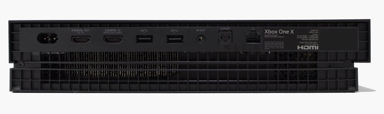 задняя панель xbox one x