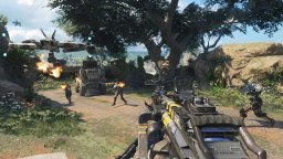 Скриншоты игры Call of Duty Black Ops 3. Изображены футуристичные бойцы с супер оружием и экипировкой. - 4